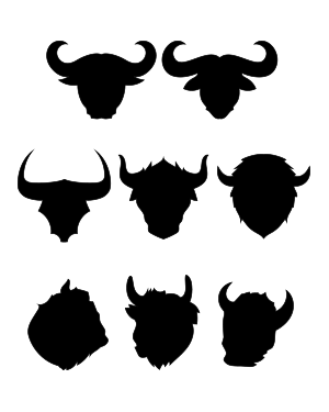 Buffalo Head Silhouette Clip Art