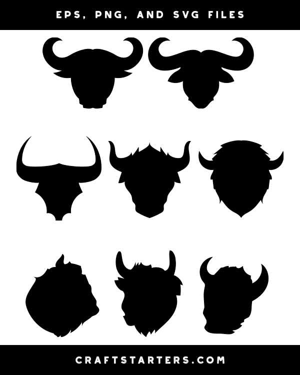 Buffalo Head Silhouette Clip Art