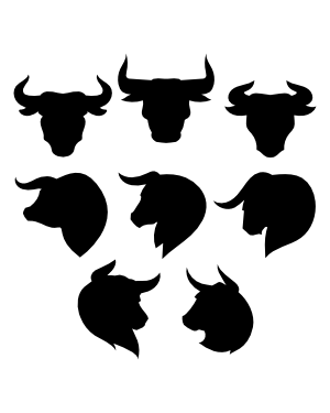 Bull Head Silhouette Clip Art