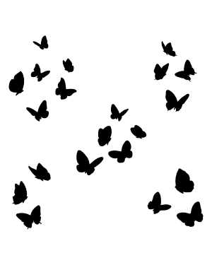 Butterflies Silhouette Clip Art