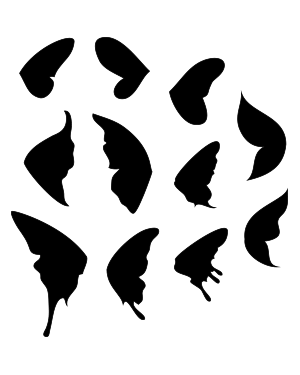Butterfly Wing Silhouette Clip Art