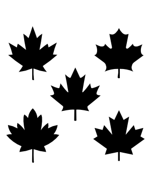 Canadian Maple Leaf Silhouette Clip Art