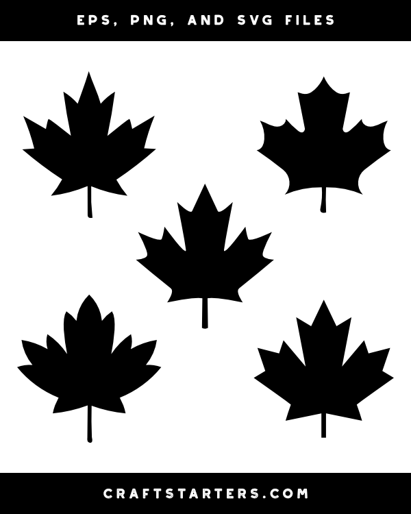 Canadian Maple Leaf Silhouette Clip Art