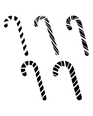 Candy Cane Silhouette Clip Art