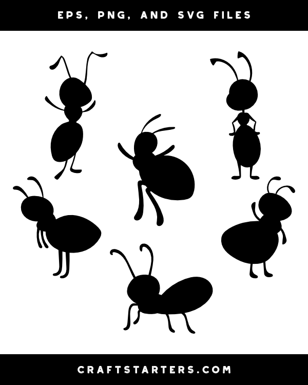 Cartoon Ant Silhouette Clip Art