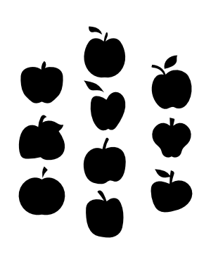 Cartoon Apple Silhouette Clip Art