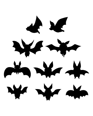 Cartoon Bat Silhouette Clip Art