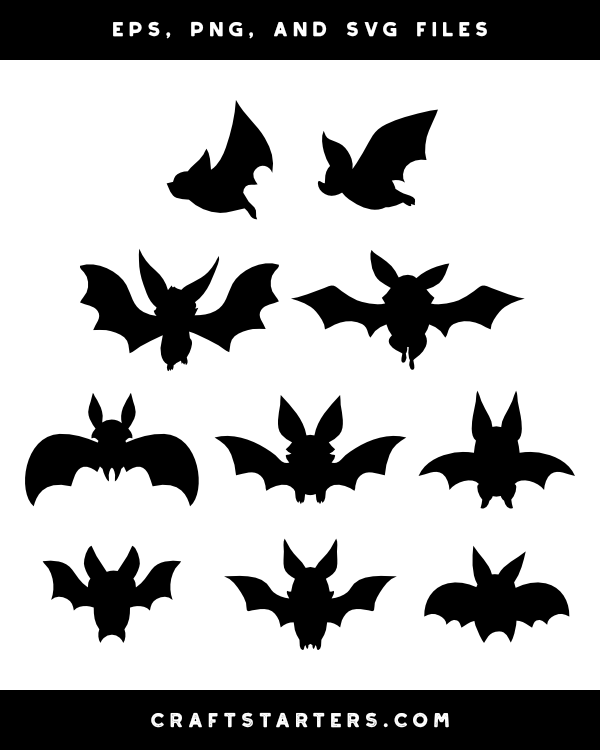 Cartoon Bat Silhouette Clip Art
