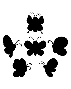 Cartoon Butterfly Silhouette Clip Art