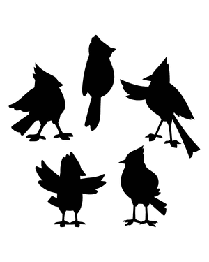 Cartoon Cardinal Silhouette Clip Art