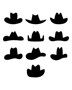 Cartoon Cowboy Hat Silhouette Clip Art