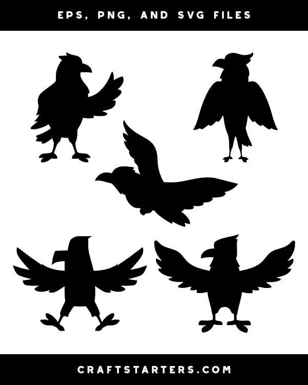 Cartoon Eagle Silhouette Clip Art