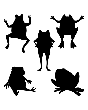 Cartoon Frog Silhouette Clip Art