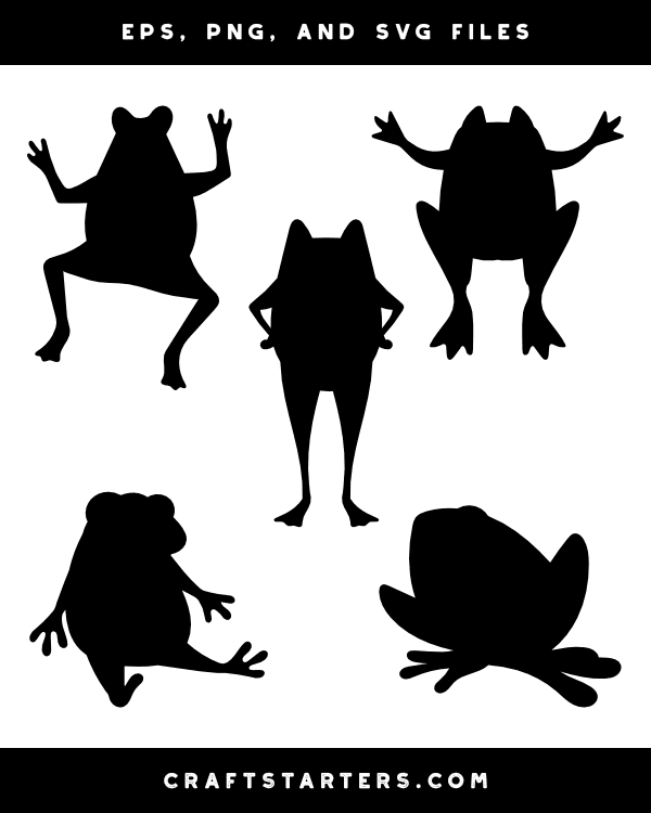 Cartoon Frog Silhouette Clip Art