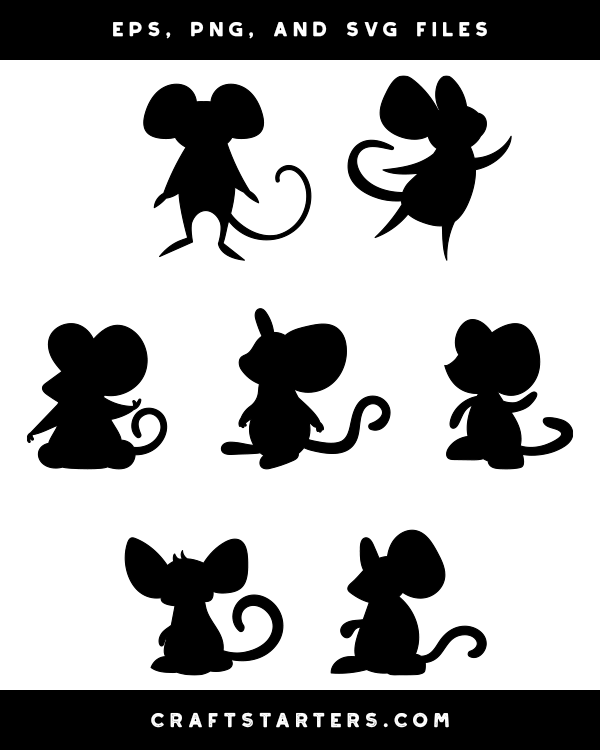 Cartoon Mouse Silhouette Clip Art
