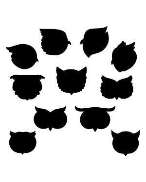 Cartoon Owl Head Silhouette Clip Art