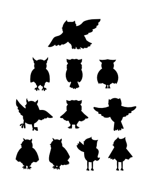 Cartoon Owl Silhouette Clip Art