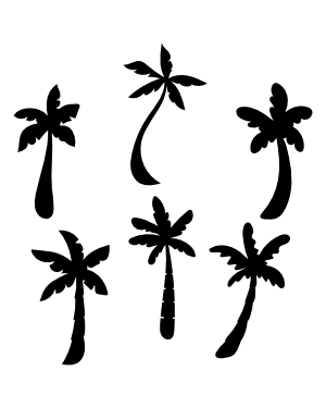 Cartoon Palm Tree Silhouette Clip Art