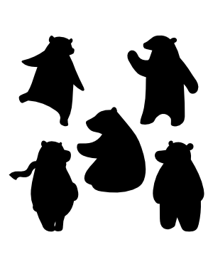 Cartoon Polar Bear Silhouette Clip Art