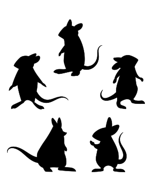 Cartoon Rat Silhouette Clip Art