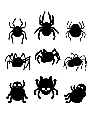 Cartoon Spider Silhouette Clip Art