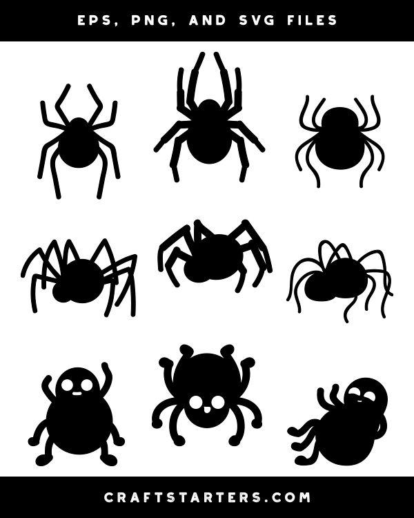 Cartoon Spider Silhouette Clip Art