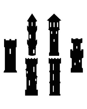 Castle Tower Silhouette Clip Art
