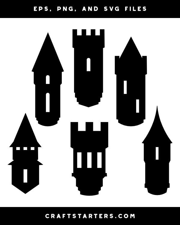 Castle Turret Silhouette Clip Art