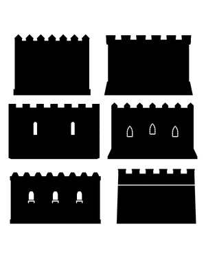 Castle Wall Silhouette Clip Art