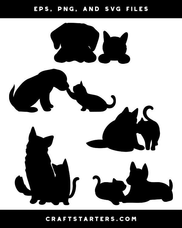 Cat And Dog Silhouette Clip Art