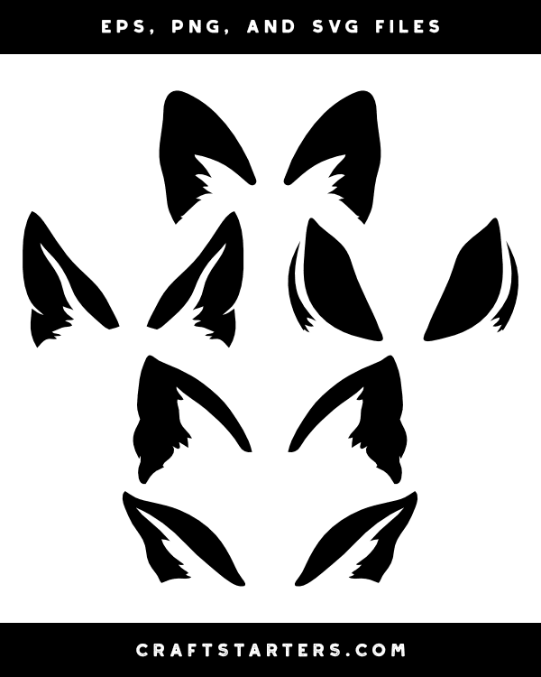 Cat Ears Silhouette Clip Art
