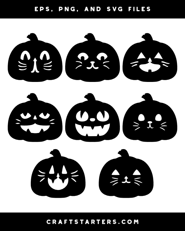 Cat Face Jack-o'-lantern Silhouette Clip Art