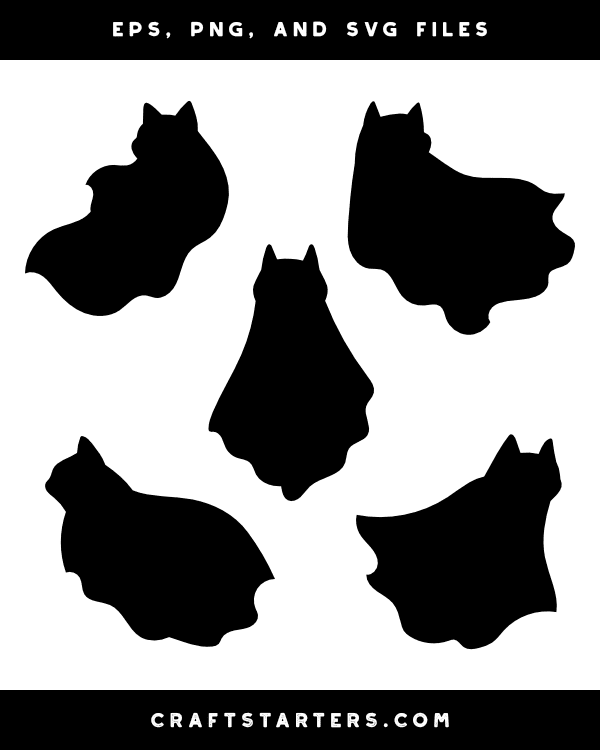 Cat Ghost Silhouette Clip Art