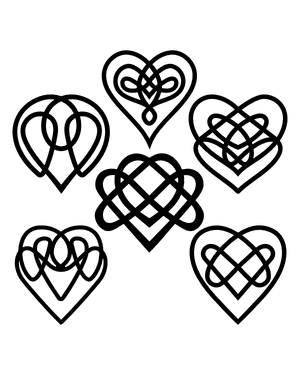 Celtic Heart Silhouette Clip Art