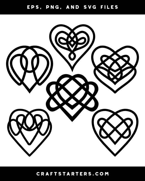 Celtic Heart Silhouette Clip Art