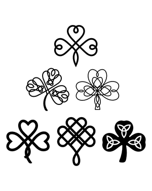 Celtic Knot Shamrock Silhouette Clip Art