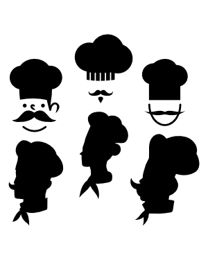 Chef Head Silhouette Clip Art