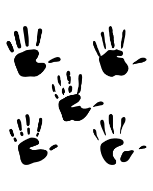 Child Handprint Silhouette Clip Art