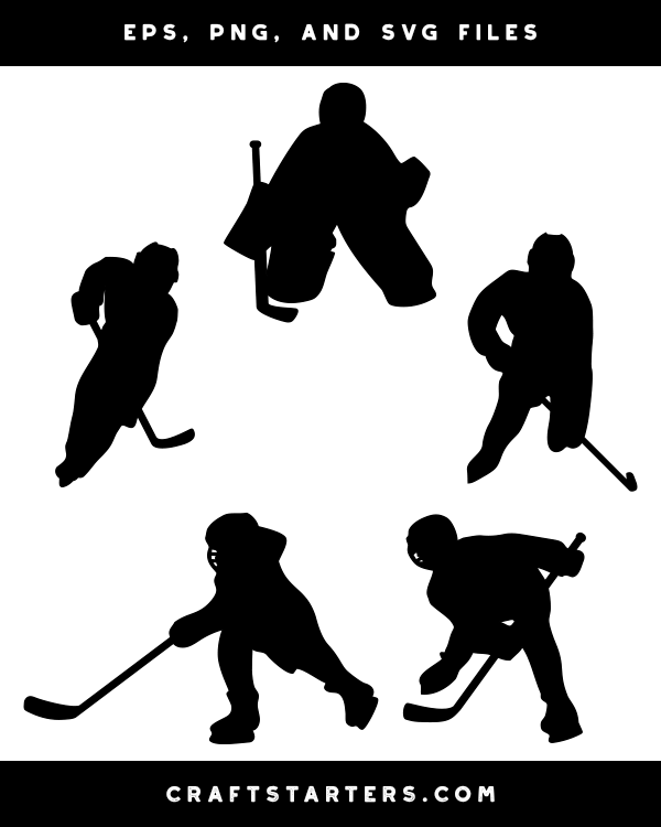 Child Hockey Player Silhouette Clip Art