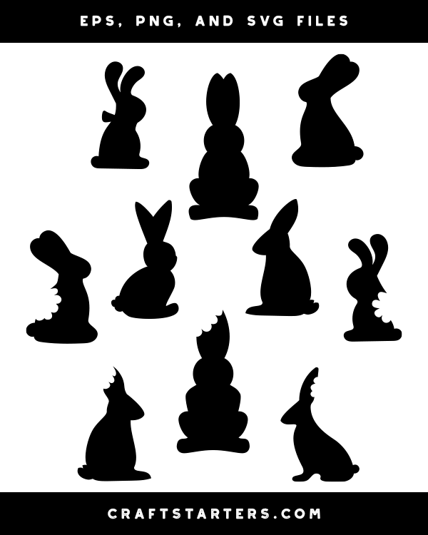 Chocolate Easter Bunny Silhouette Clip Art