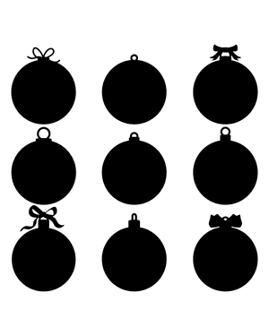 Christmas Ball Ornament Silhouette Clip Art