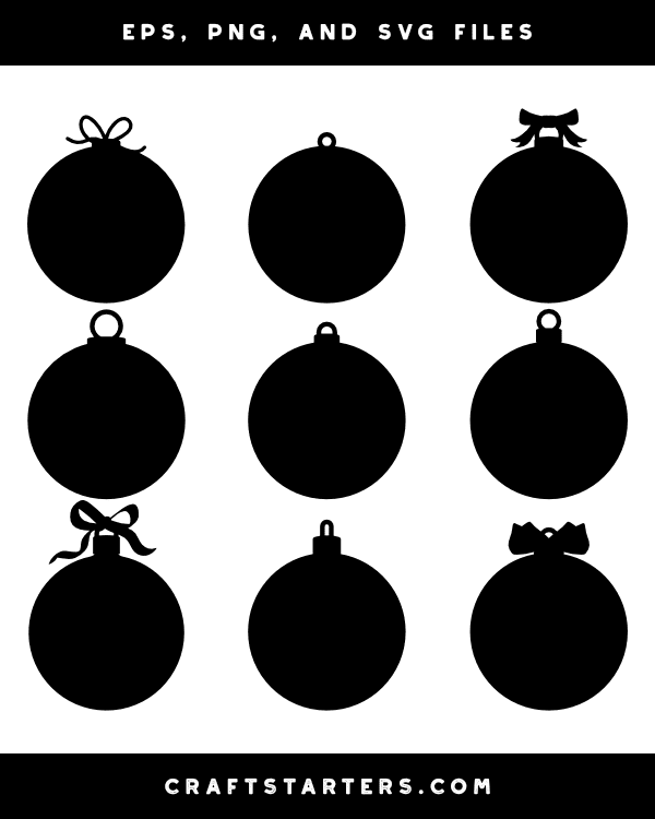 Christmas Ball Ornament Silhouette Clip Art