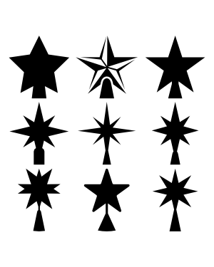 Christmas Tree Star Silhouette Clip Art