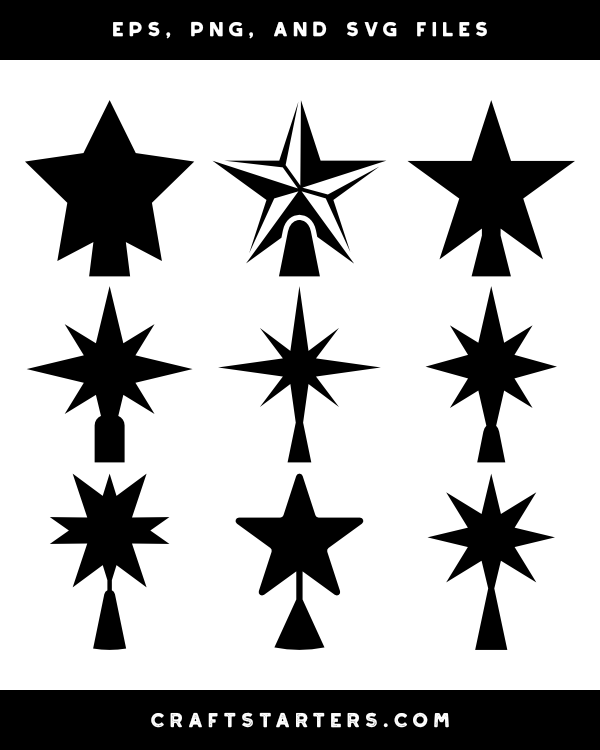 nativity star silhouette clip art