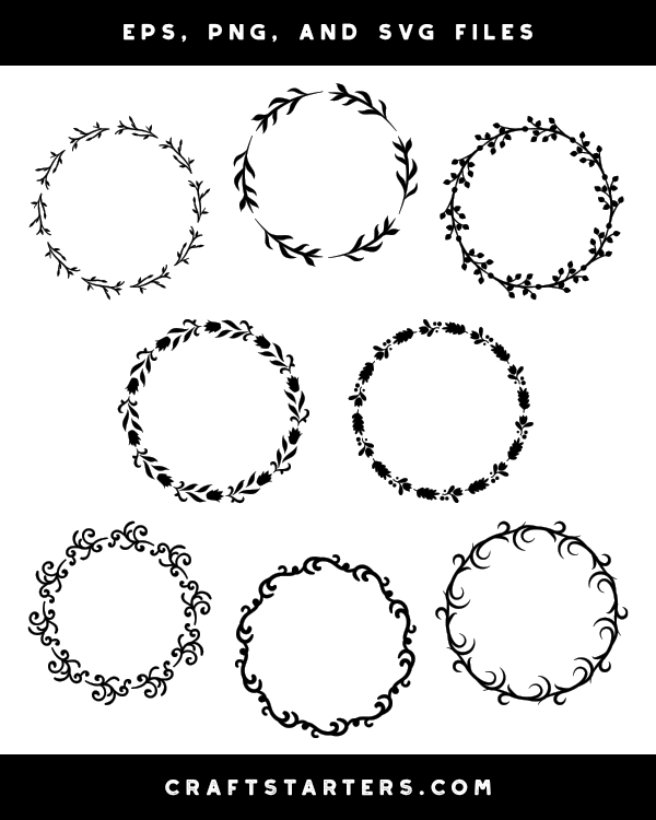 Circle Flourish Silhouette Clip Art