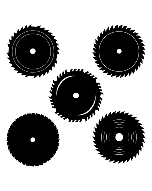 Circular Saw Blade Silhouette Clip Art