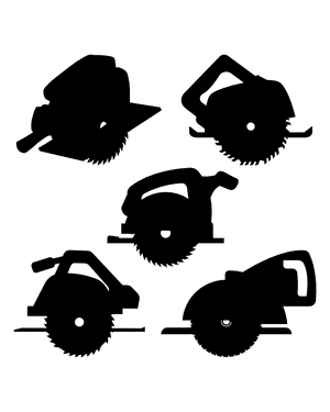 Circular Saw Silhouette Clip Art