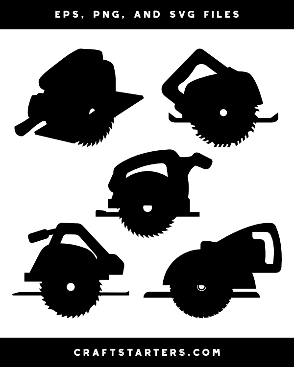 Circular Saw Silhouette Clip Art