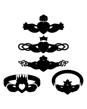 Claddagh Silhouette Clip Art