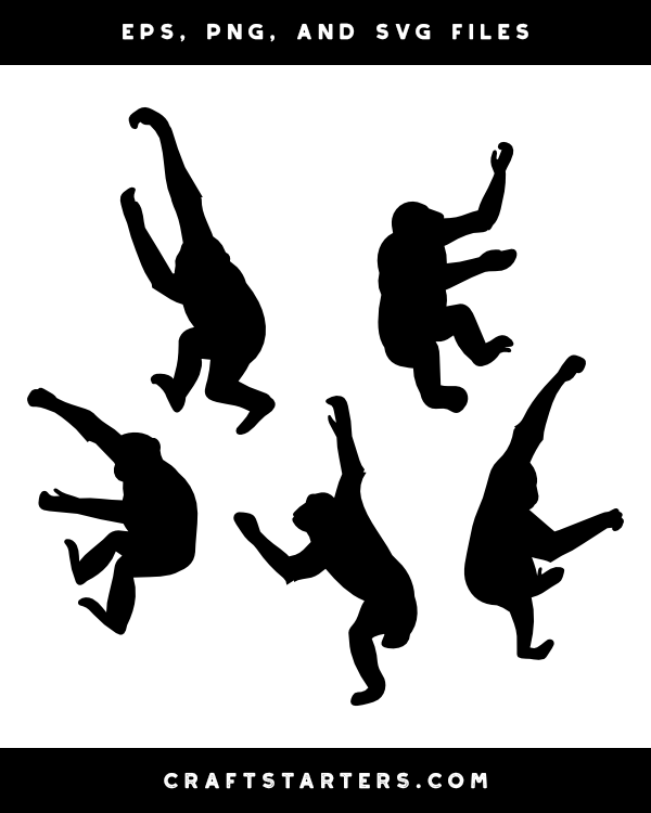 Climbing Ape Silhouette Clip Art